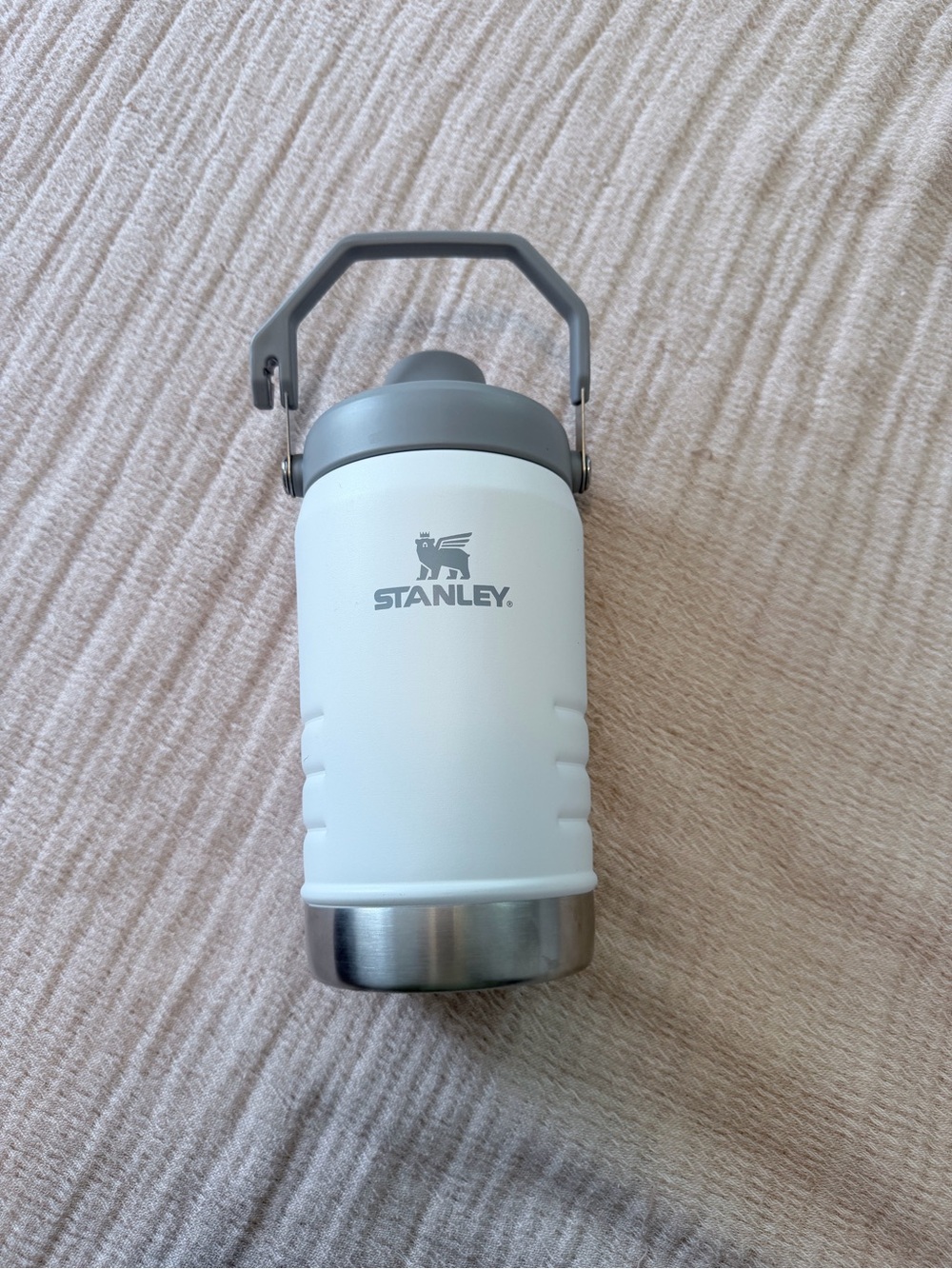 Stanley White and Gray Insulated Bottle with Handle